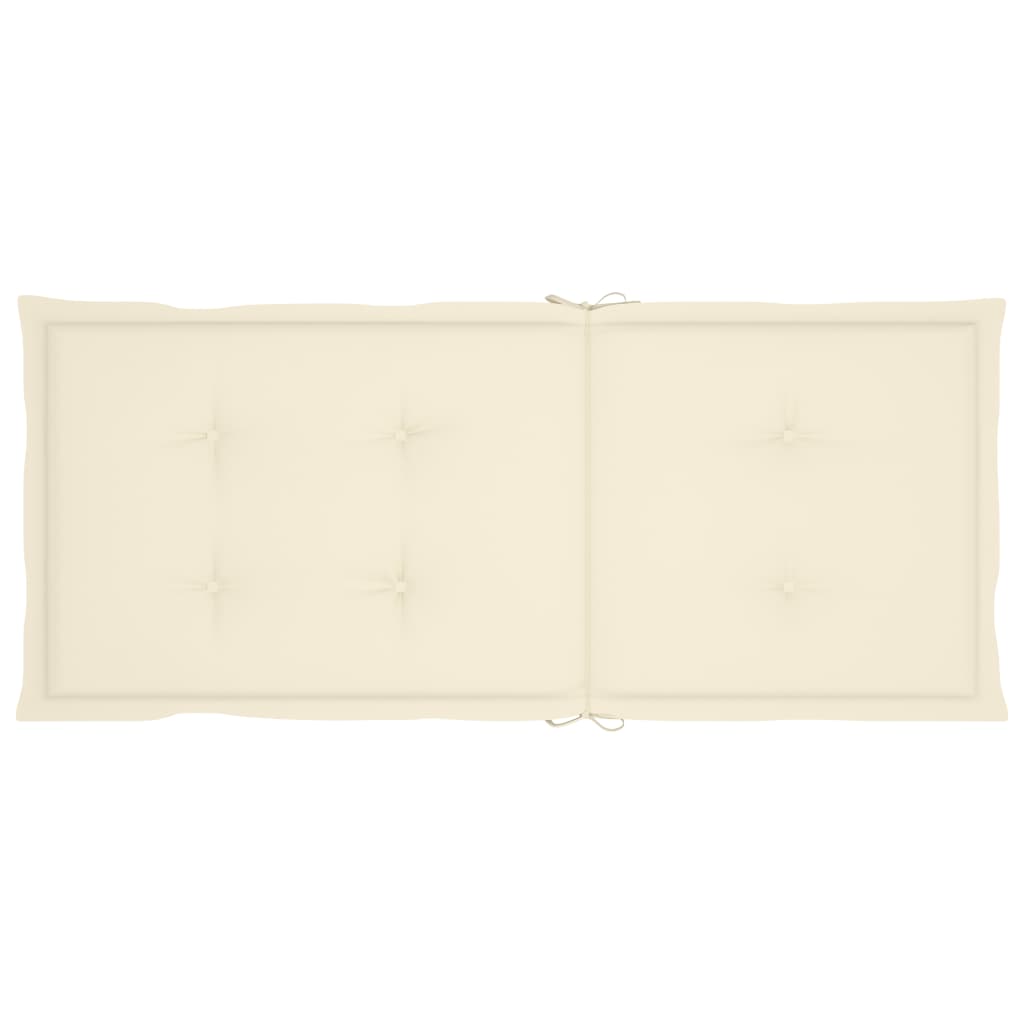 Sedie Giardino 4 pz con Cuscini Crema in Massello di Teak 3065532