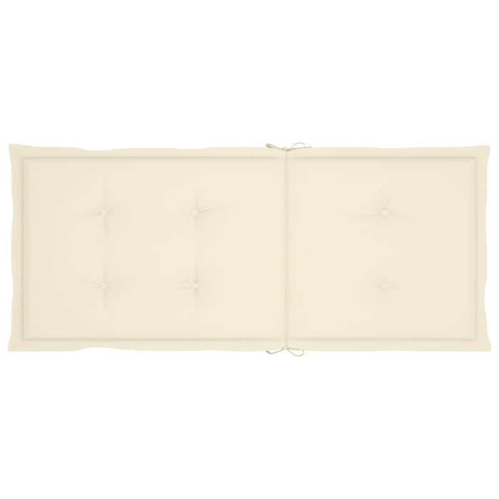 Sedie Giardino 4 pz con Cuscini Crema in Massello di Teak 3065532