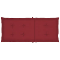 Sedie da Giardino 4 pz con Cuscini Rosso Vino Massello di Teak 3065539