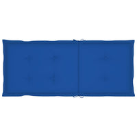 Sedie da Giardino 4 pz con Cuscini Blu Reale Massello di Teak 3065540