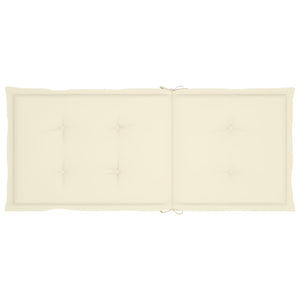 Sedie da Giardino 6 pz con Cuscini Crema Massello di Teak 3065562