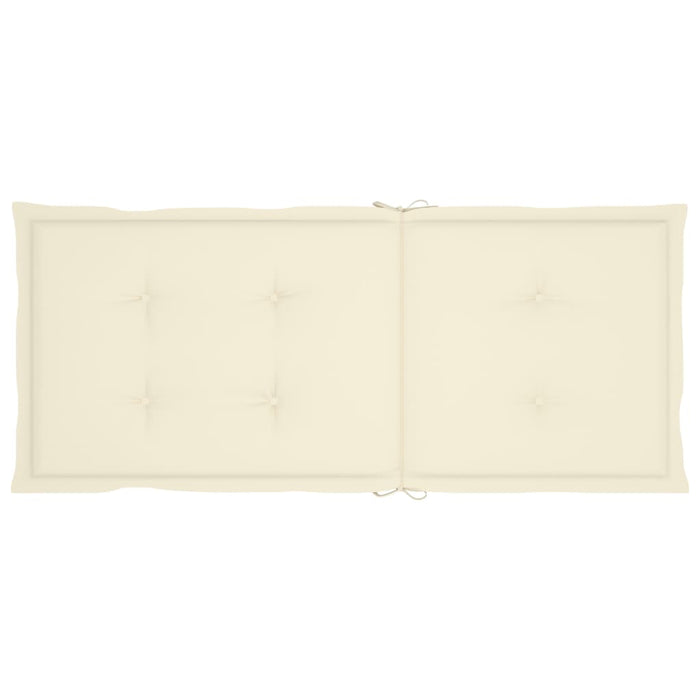 Sedie da Giardino 6 pz con Cuscini Crema Massello di Teak 3065562