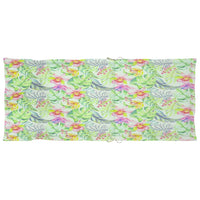 Sedie Giardino 6 pz e Cuscini Motivo a Foglie Massello di Teak 3065572