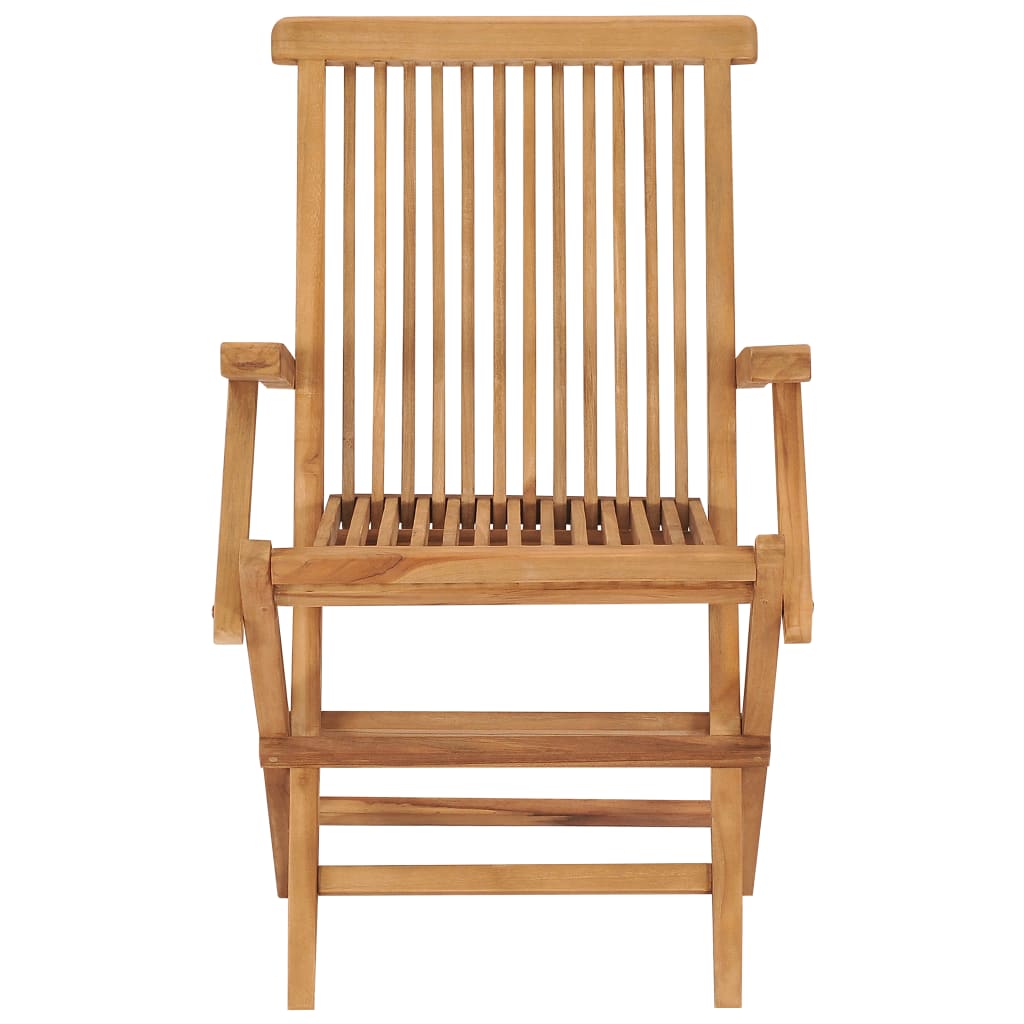 Sedie da Giardino con Cuscini Verdi 4 pz Legno Massello di Teak 3065637