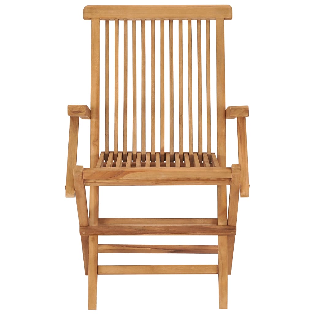 Sedie da Giardino con Cuscini Rossi 4 pz Legno Massello di Teak 3065638