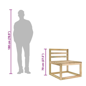 Divani Centrali Giardino Pallet 2pz Legno Pino Impregnato Verde 315705