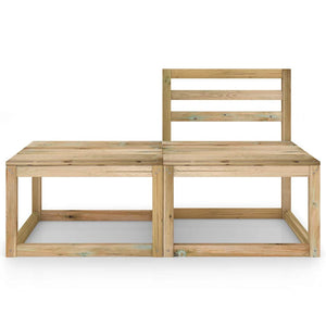 Set Salotto da Giardino 2 pz Verde in Legno di Pino Impregnato 315707