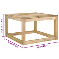 Set Salotto da Giardino 2 pz Verde in Legno di Pino Impregnato 315707