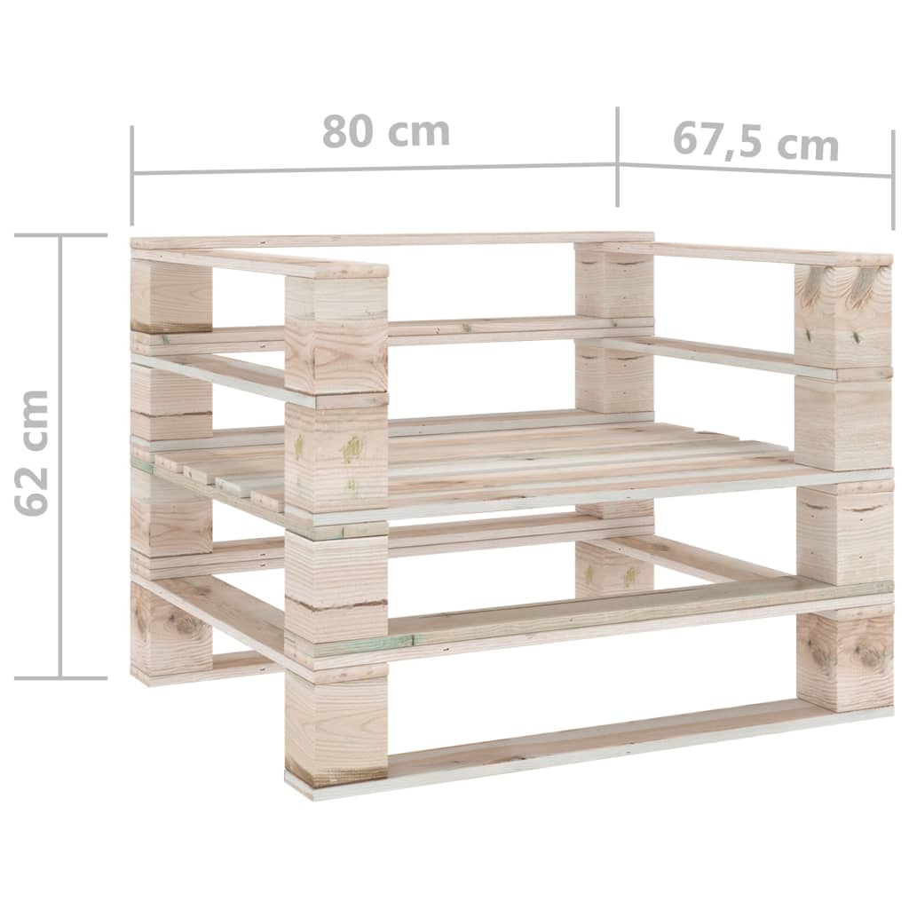 Divano Pallet da Giardino in Legno di Pino Impregnato 315821