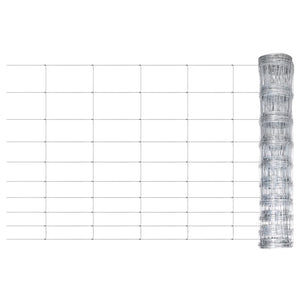 Recinzione da Giardino in Acciaio Zincato 50x1 m Argento cod mxl 20056