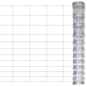 Recinzione da Giardino in Acciaio Zincato 50 m 150 cm Argento cod mxl 22773