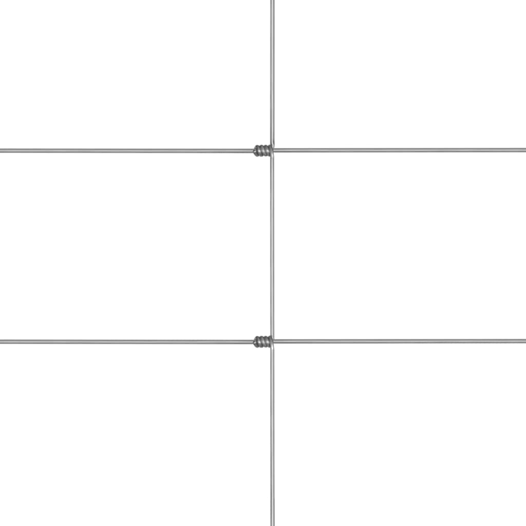 Recinzione da Giardino in Acciaio Zincato 50 m 150 cm Argento cod mxl 22773