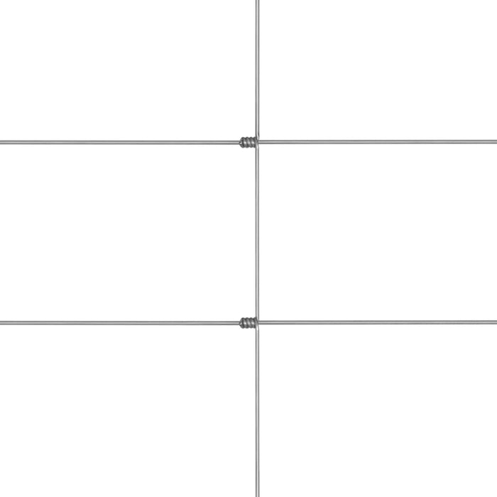 Recinzione da Giardino in Acciaio Zincato 50 m 150 cm Argento cod mxl 22773