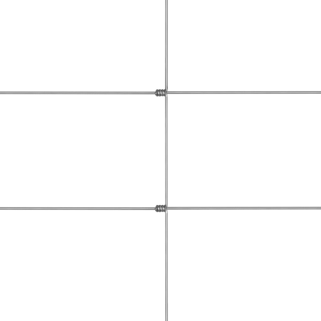 Recinzione da Giardino in Acciaio Zincato 50x1,6 m Argento cod mxl 26311