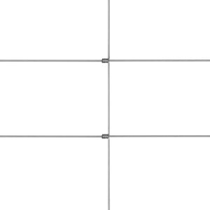 Recinzione da Giardino in Acciaio Zincato 50x1,6 m Argento 149509