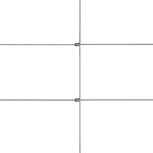 Recinzione da Giardino in Acciaio Zincato 50x1,25 m Argento cod mxl 15543