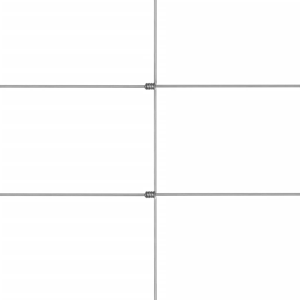 Recinzione da Giardino in Acciaio Zincato 50x1,5 m Argento 149515