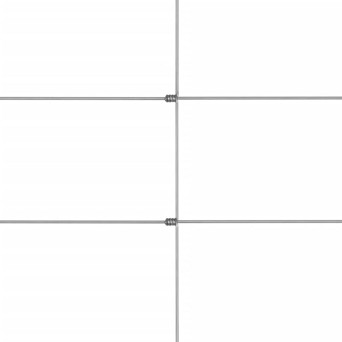 Recinzione da Giardino in Acciaio Zincato 50x1,5 m Argento 149515