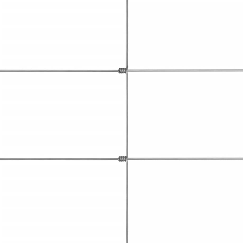 Recinzione da Giardino in Acciaio Zincato 50x1,6 m Argento 149516