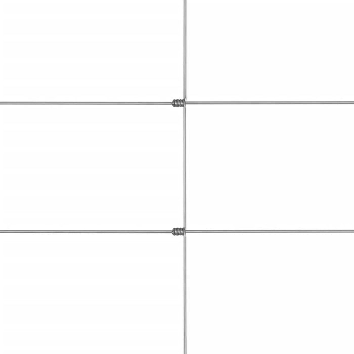 Recinzione da Giardino in Acciaio Zincato 50x1,6 m Argento 149516