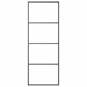 Porta Scorrevole in Alluminio e Vetro ESG 76x205 cm Neracod mxl 97169