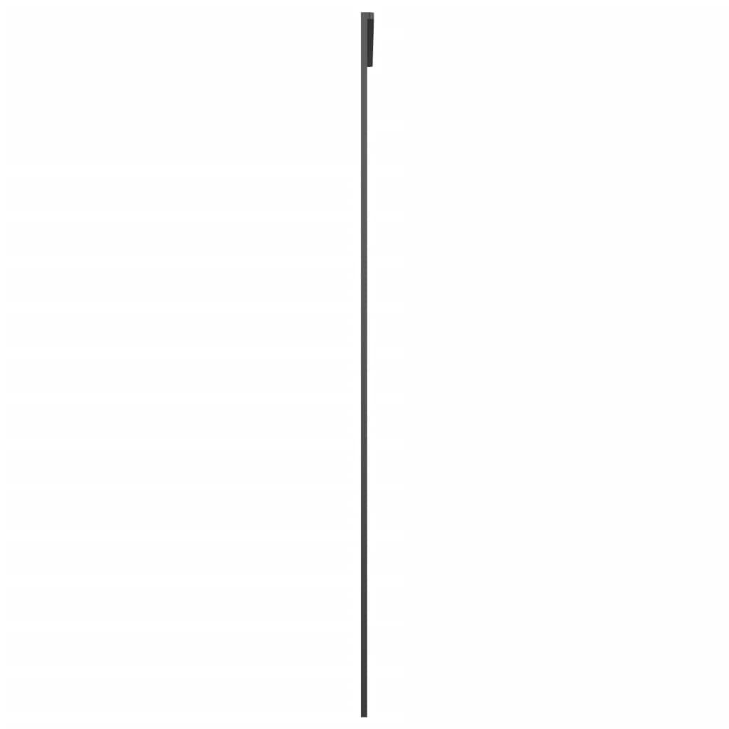 Porta Scorrevole in Alluminio e Vetro ESG 76x205 cm Nera 149479