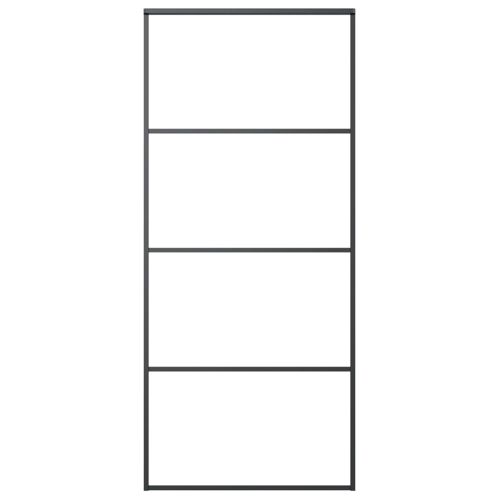 Porta Scorrevole in Vetro ESG e Alluminio 90x205 cm Neracod mxl 121220