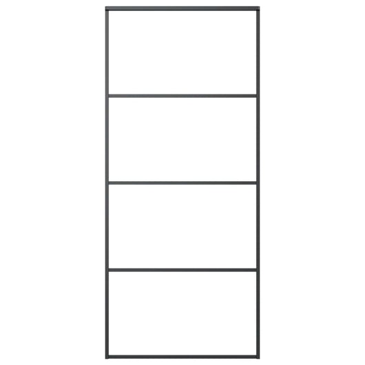 Porta Scorrevole in Vetro ESG e Alluminio 90x205 cm Neracod mxl 121220