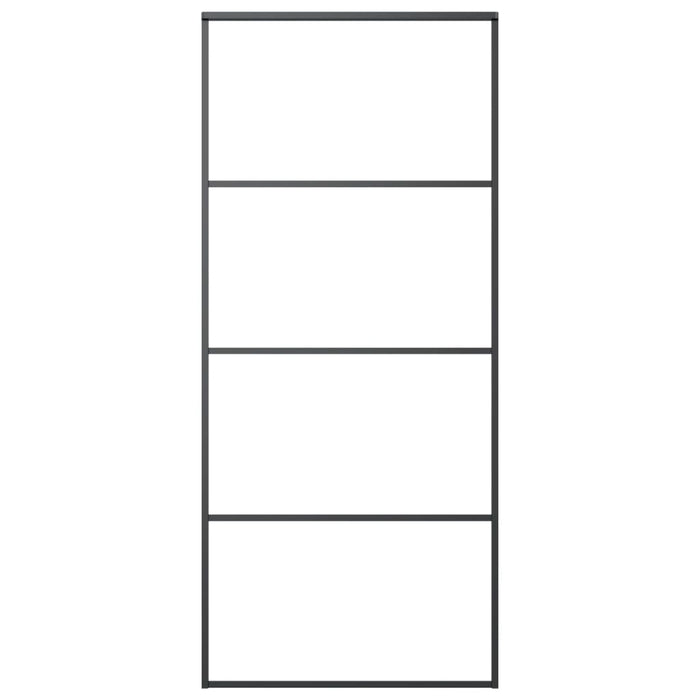 Porta Scorrevole in Vetro ESG e Alluminio 90x205 cm Neracod mxl 121220