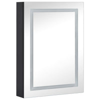 Mobile da bagno specchio LED 50 x 13 x 70 cm MDF nero 02_0006564