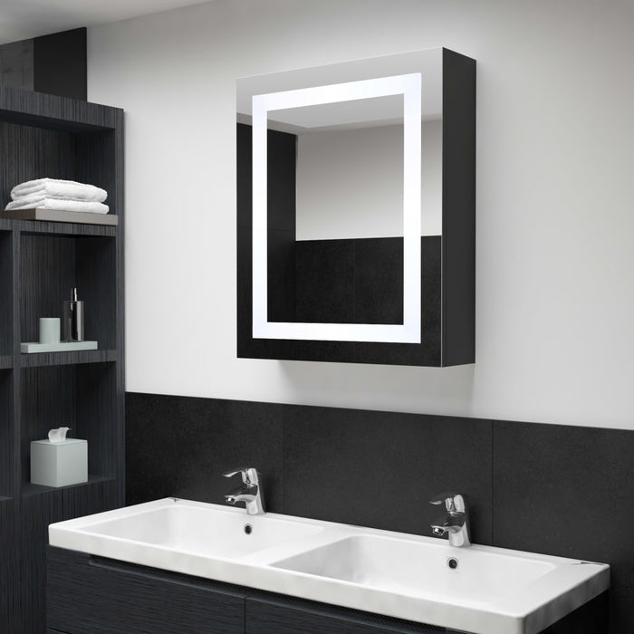 Armadietto Bagno con Specchio e LED 50x13x70 cm cod mxl 78698