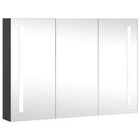 Mobile da bagno a specchio LED 89 x 14 x 62 cm nero 02_0006572