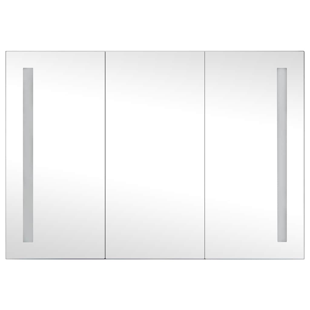 Armadietto Bagno con Specchio e LED 89x14x62 cm 325544