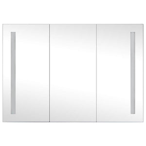 Armadietto Bagno con Specchio e LED 89x14x62 cm 325544