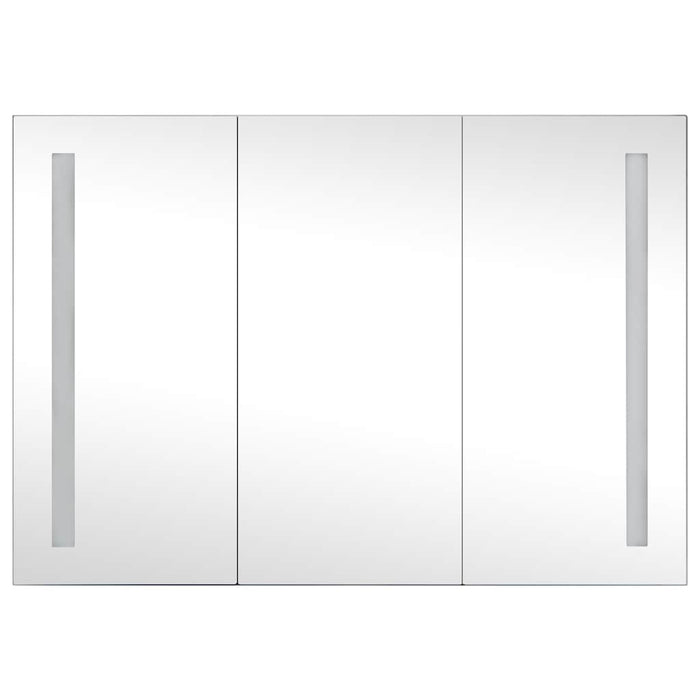 Armadietto Bagno con Specchio e LED 89x14x62 cm 325544