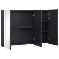 Mobile da bagno a specchio LED 89 x 14 x 62 cm nero 02_0006572