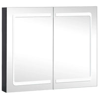 Armadietto Bagno con Specchio e LED-Mobiletto a specchio 80x12,2x68 cm 356557