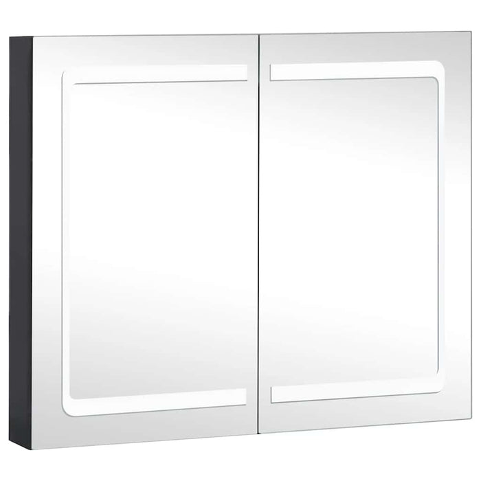 Armadietto Bagno con Specchio e LED-Mobiletto a specchio 80x12,2x68 cm 356557