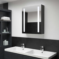 Armadietto Bagno con Specchio e LED 50x13x70 cm cod mxl 58625