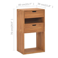 Mobiletto 40x30x76 cm in Legno Massello di Teak 326129