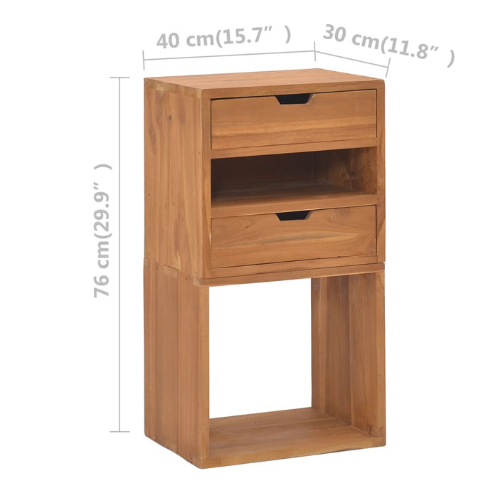 Mobiletto 40x30x76 cm in Legno Massello di Teak 326129