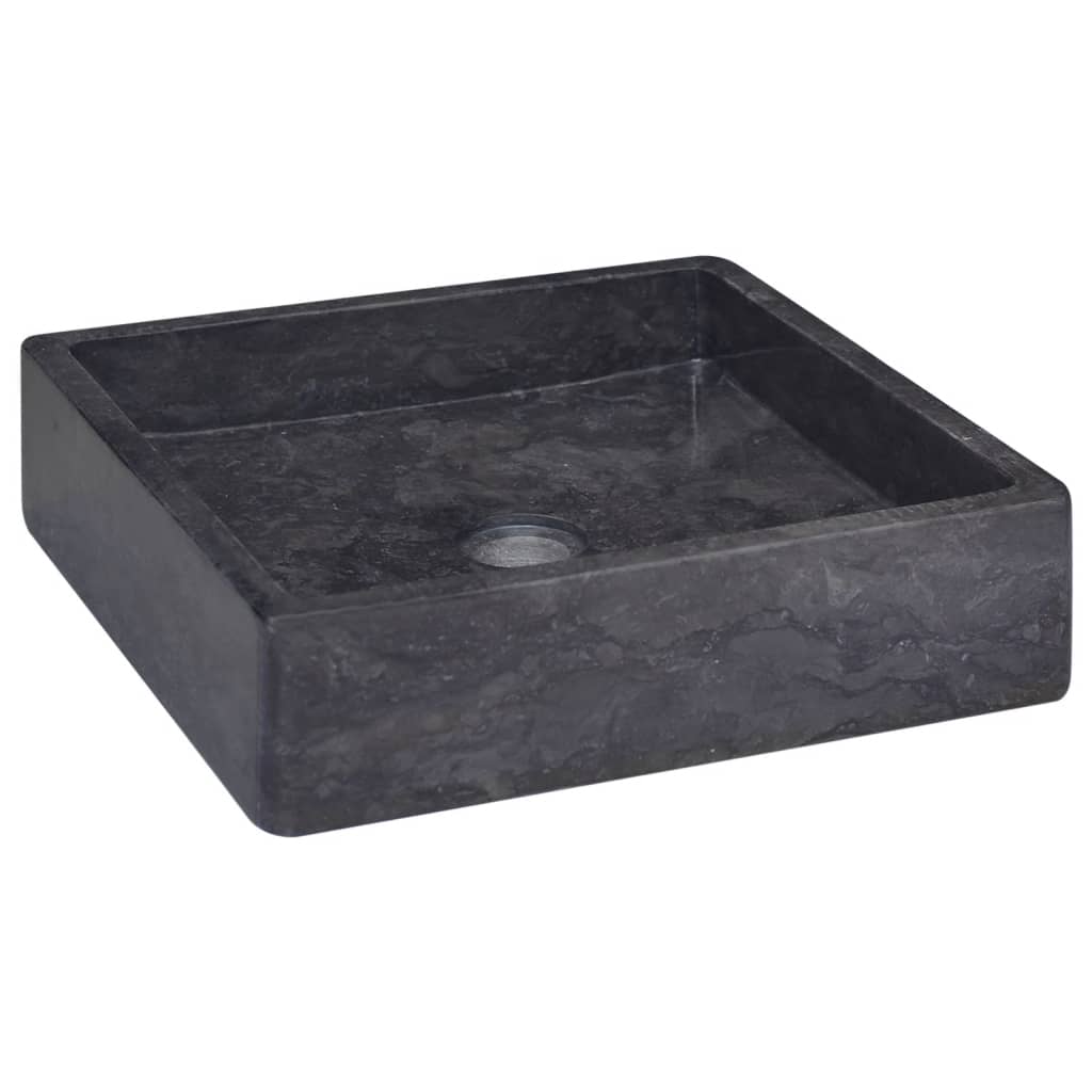 Lavabo da bagno lavabo da appoggio per WC lavabo da bagno lavabo da bagno interno casa 40 x 40 cm marmo nero 02_0002813
