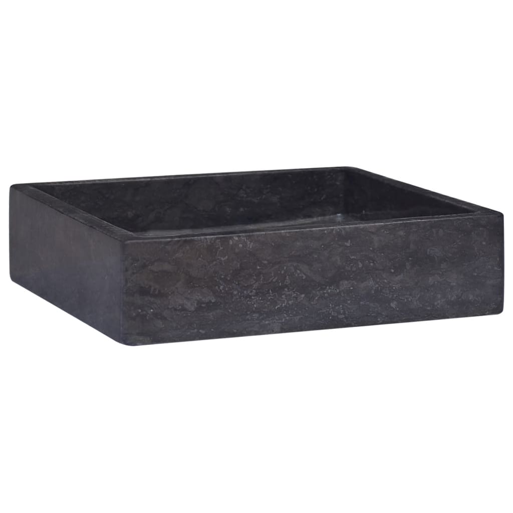 Lavabo da bagno lavabo da appoggio per WC lavabo da bagno lavabo da bagno interno casa 40 x 40 cm marmo nero 02_0002813