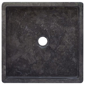 Lavabo da bagno lavabo da appoggio per WC lavabo da bagno lavabo da bagno interno casa 40 x 40 cm marmo nero 02_0002813