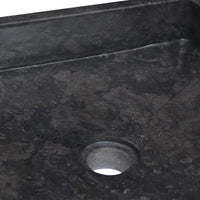 Lavabo da bagno lavabo da appoggio per WC lavabo da bagno lavabo da bagno interno casa 40 x 40 cm marmo nero 02_0002813