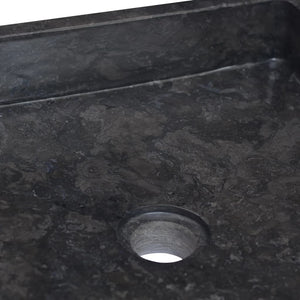 Lavabo da bagno lavabo da appoggio per WC lavabo da bagno lavabo da bagno interno casa 40 x 40 cm marmo nero 02_0002813