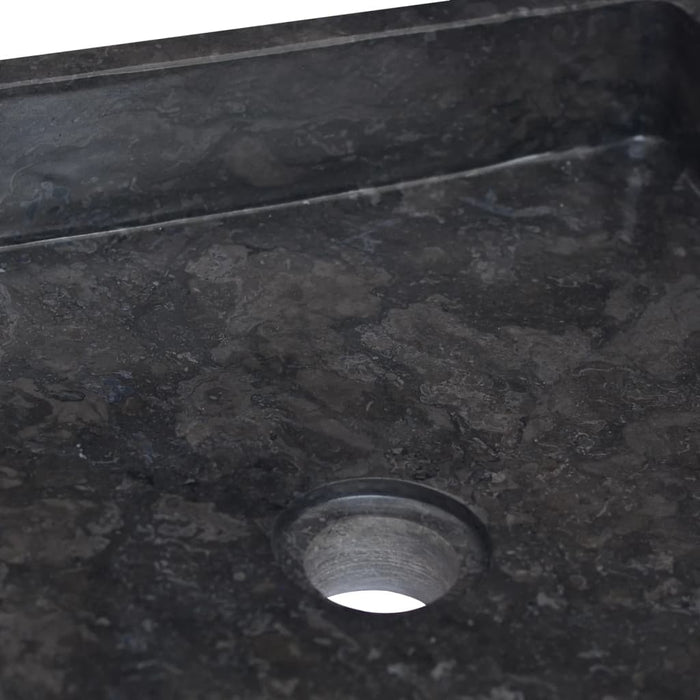Lavabo da bagno lavabo da appoggio per WC lavabo da bagno lavabo da bagno interno casa 40 x 40 cm marmo nero 02_0002813