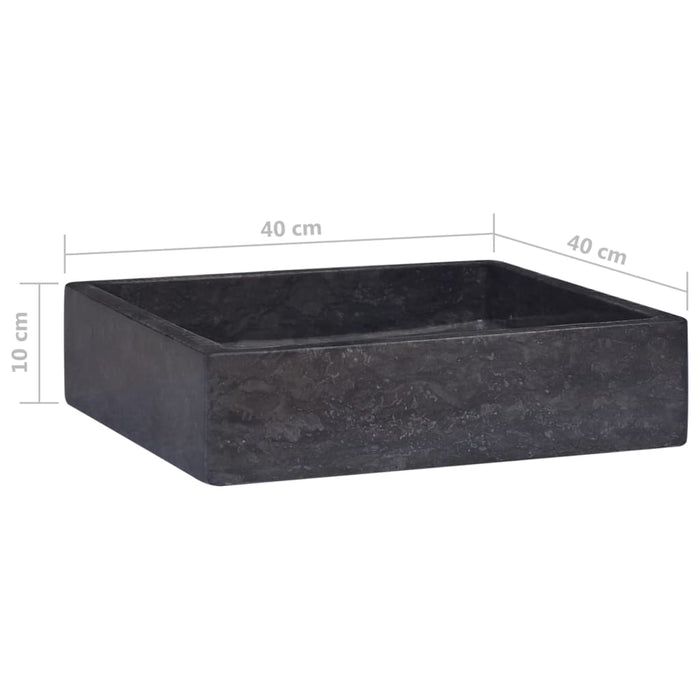 Lavabo da bagno lavabo da appoggio per WC lavabo da bagno lavabo da bagno interno casa 40 x 40 cm marmo nero 02_0002813