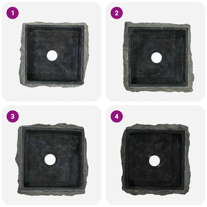 Lavandino Nero 30x30x13 cm in Marmo 149175