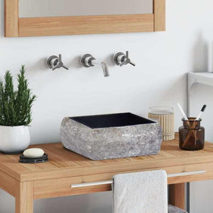 Lavandino-Lavabo-Lavello Nero 30x30x13 cm in Marmo